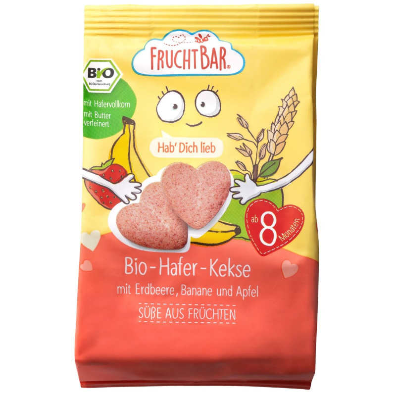 FruchtBar BIO Ovesné sušenky s ovocem