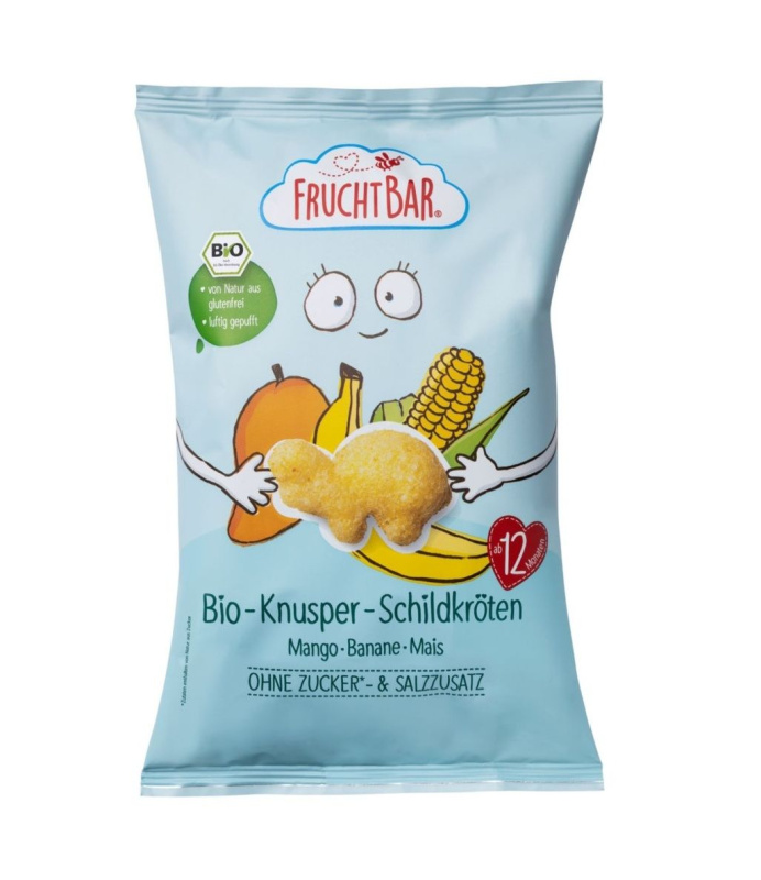 FRUCHTBAR Křupky želvy kukuřice, mango a banán 12m+ BIO 30 g