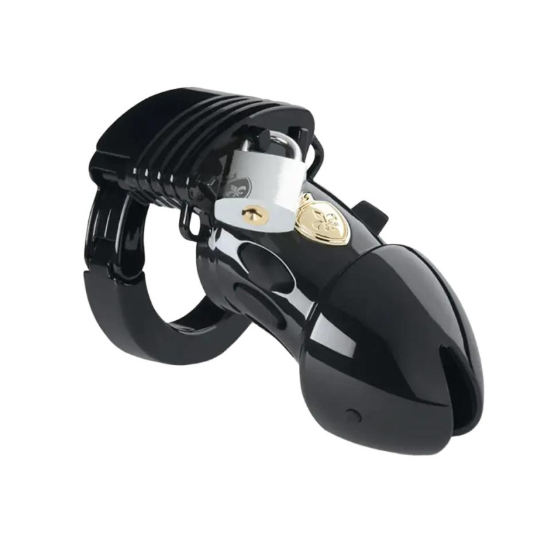 Mystim Pubic Enemy No 1 klec na penis s elektrostimulací - Black Edition