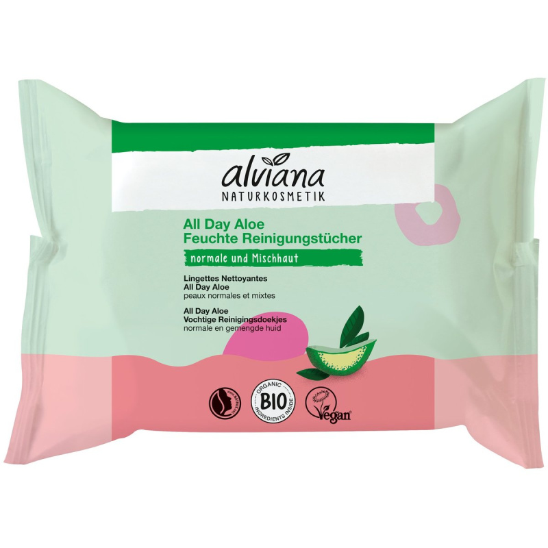 Alviana BIO Vlhčené čisticí ubrousky aloe vera