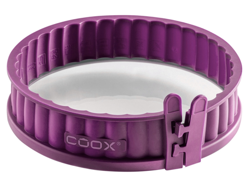 Coox Silikonová forma na koláč se skleněným dnem, Ø 18 cm (lila fialová)