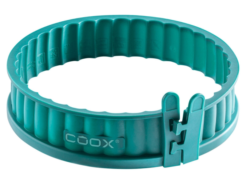Coox Silikonová forma na koláč se skleněným dnem, Ø 18 cm (zelená)