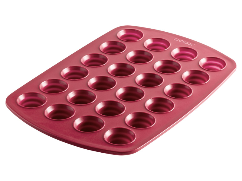 Coox Silikonová forma na muffiny (tmavě červená)