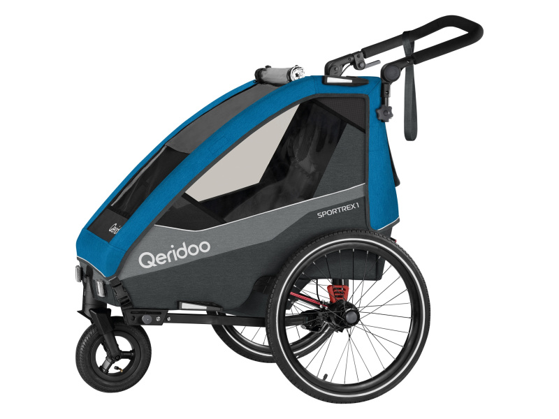 Qeridoo Dětský vozík za jízdní kolo Sportrex 1 Limited Edition, Ocean Blue