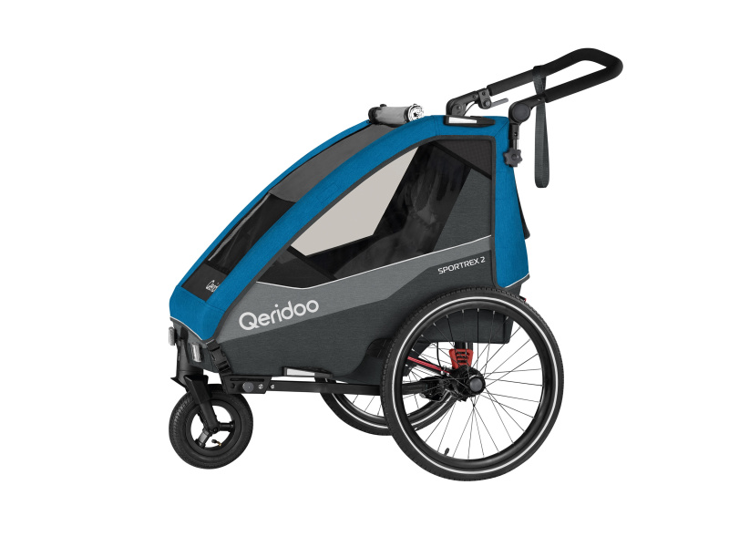 Qeridoo Dětský vozík za jízdní kolo Sportrex 2 Limited Edition, Ocean Blue
