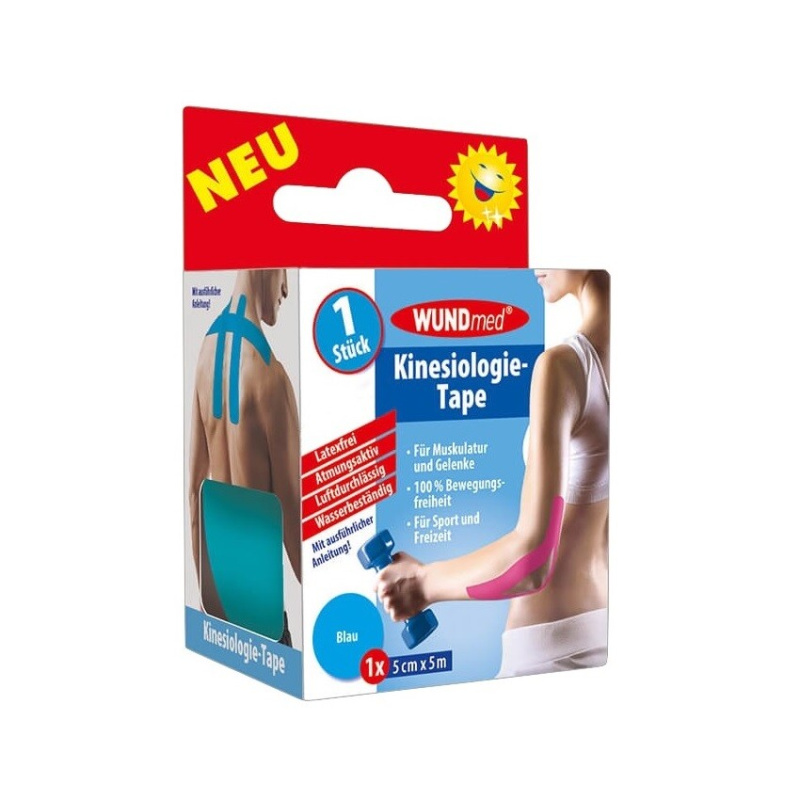 WUNDmed Kineziologická tejpovací páska 5cm x 5m 1 ks modrá