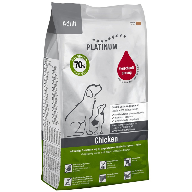 Platinum Natural Adult granulované krmivo pro psy kuřecí