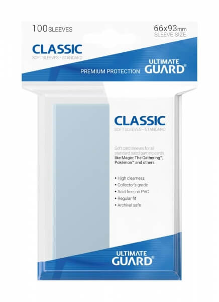 Heo GmbH Ochranné obaly Ultimate Guard Classic Soft Sleeves Standard Čirá