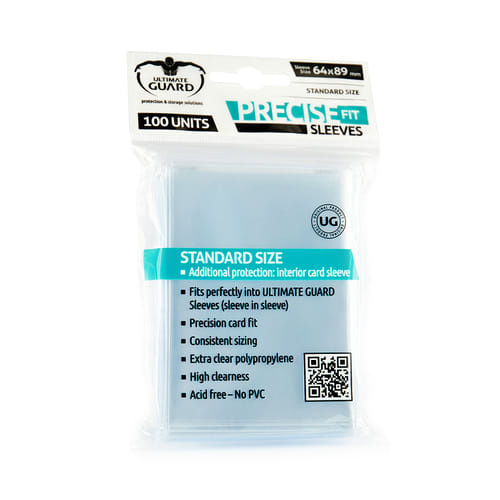 Ultimate Guard Precise-Fit Sleeves Standard Size Transparent 100 Čirá