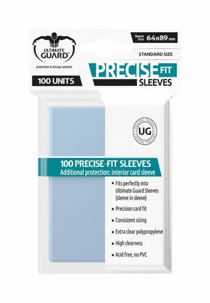 Ultimate Guard Precise-Fit Sleeves Standard Size Transparent 100 Čirá
