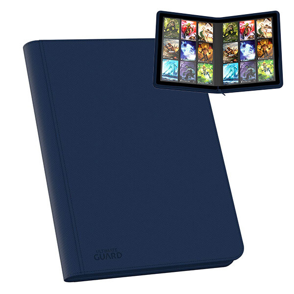 Album na karty A4: 18-Pocket Zipfolio XenoSkin, barva modrá