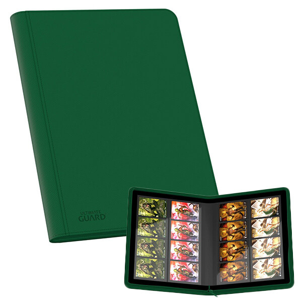 Album na karty A4: 16-Pocket Zipfolio XenoSkin, barva zelená