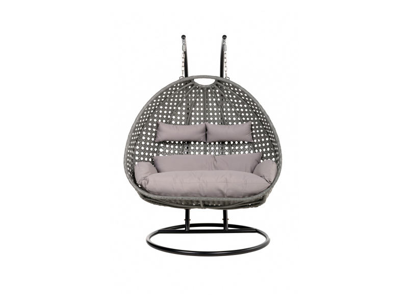 Home Deluxe Polyratanové závěsné křeslo »Twin« (šedá)