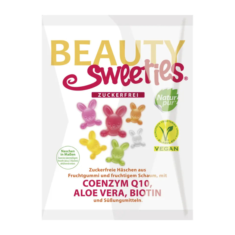 Beauty Sweeties Zajíčci ovocné želé bez cukru 125 g