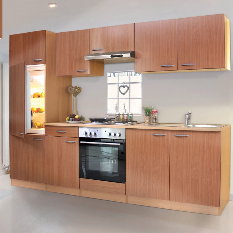 Respekta Kuchyně Gerda buk/buk 270 cm-bez el. přístrojů a pracovní desky