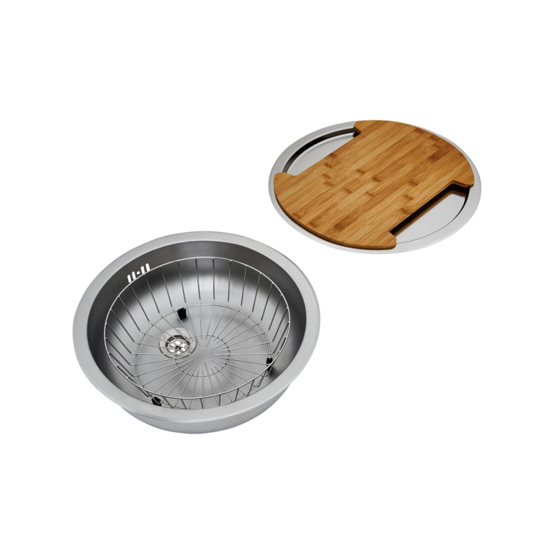 Respekta Nerezový dřez Portland pr. 44,6 cm - sada