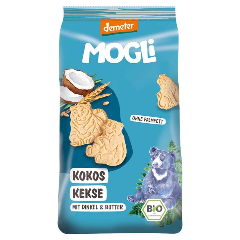 MOGLI Kokosové sušenky s certifikací Demeter 3r+ BIO 125 g