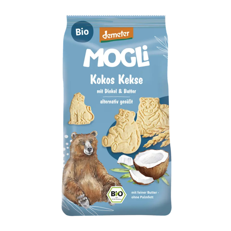 MOGLI Kokosové sušenky s certifikací Demeter 3r+ BIO 125 g