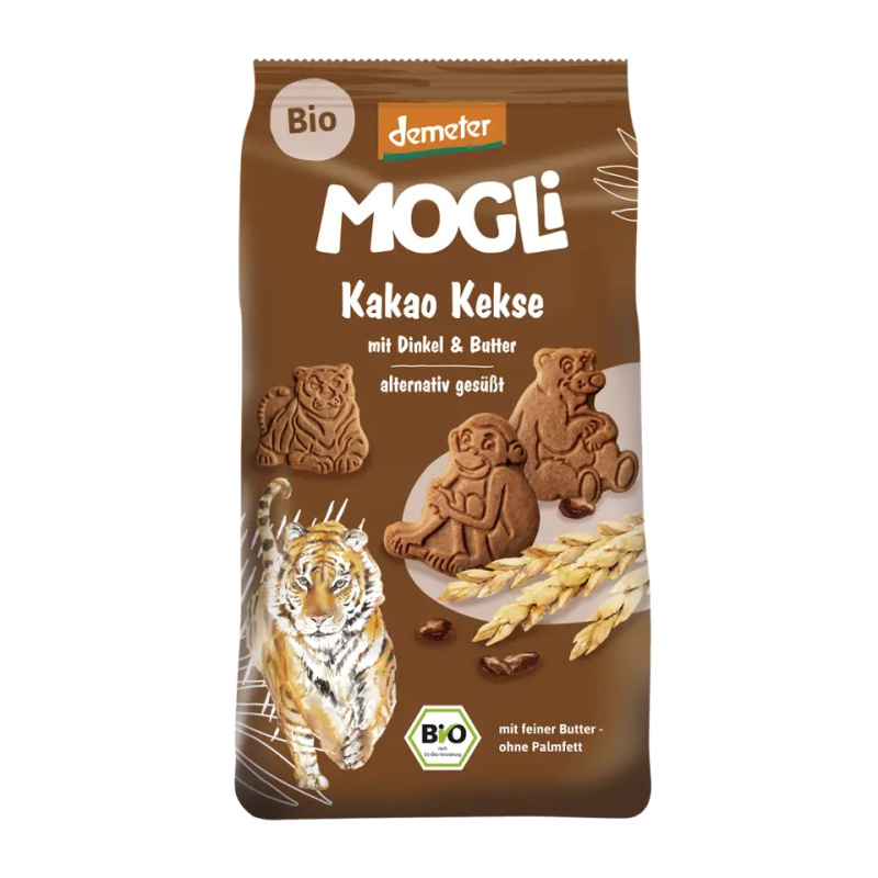 MOGLI Kakaové sušenky s certifikací Demeter 3r+ BIO 125 g