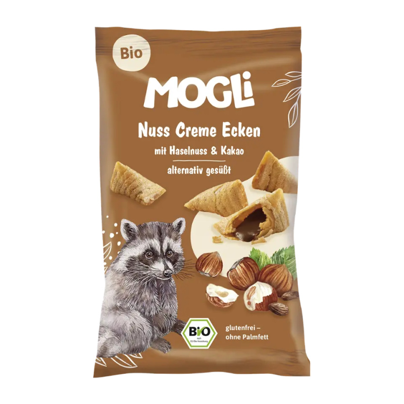 MOGLI Plněné lískooříškové taštičky 3r+ BIO 30 g