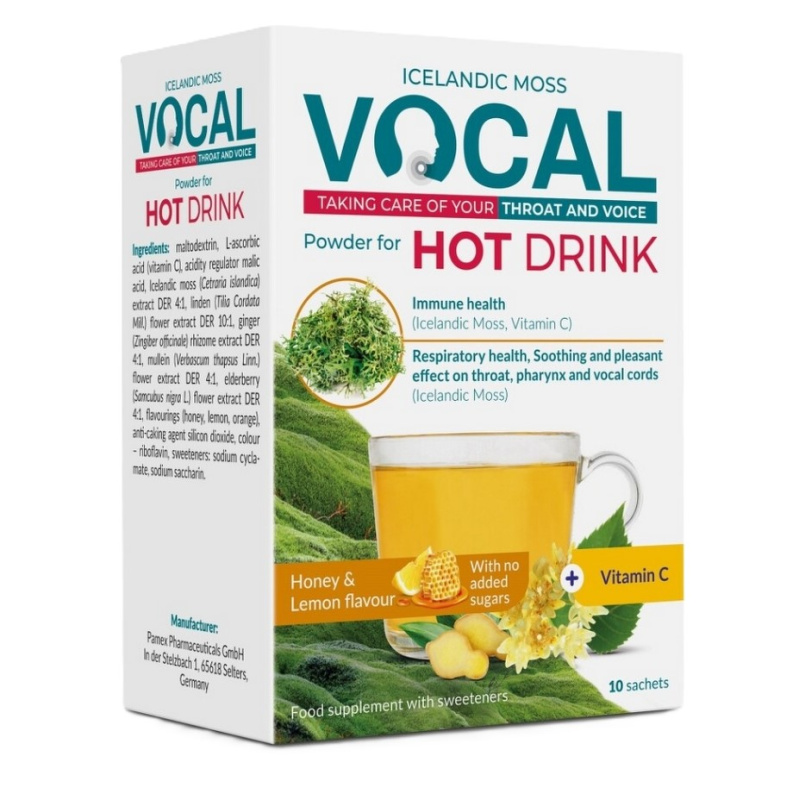 VOCAL Hot drink s medovou a citrónovou příchutí 10 sáčků