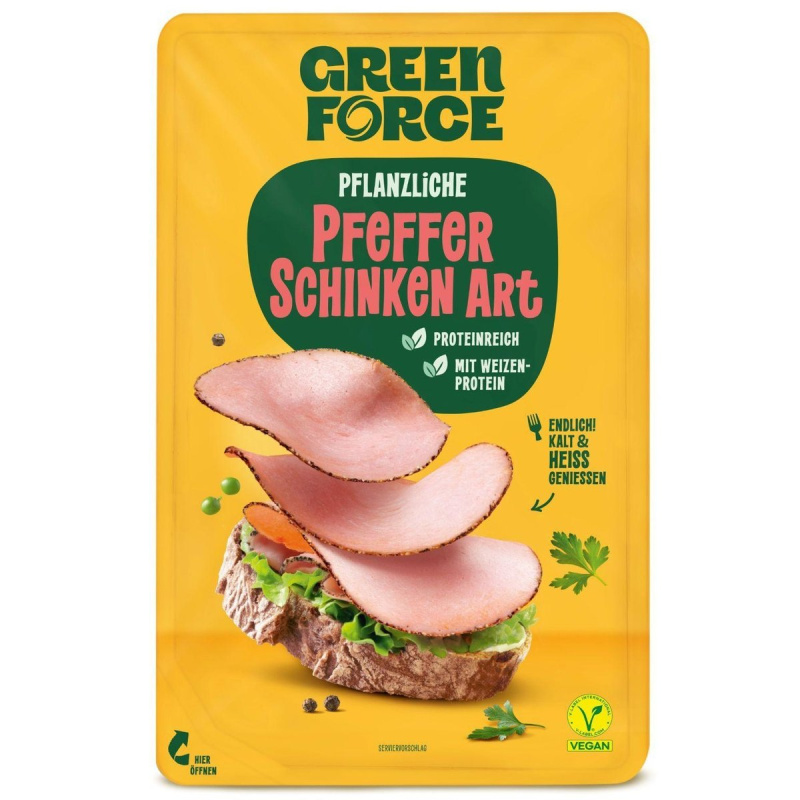 Green Force Alternativa vařené šunky s pepřem plátky – vegan