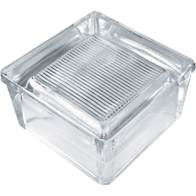 Fuchs Design Pochozí luxfera Clear View Crossed lesklá/mléč. sklo, 15 x 15 x 8cm