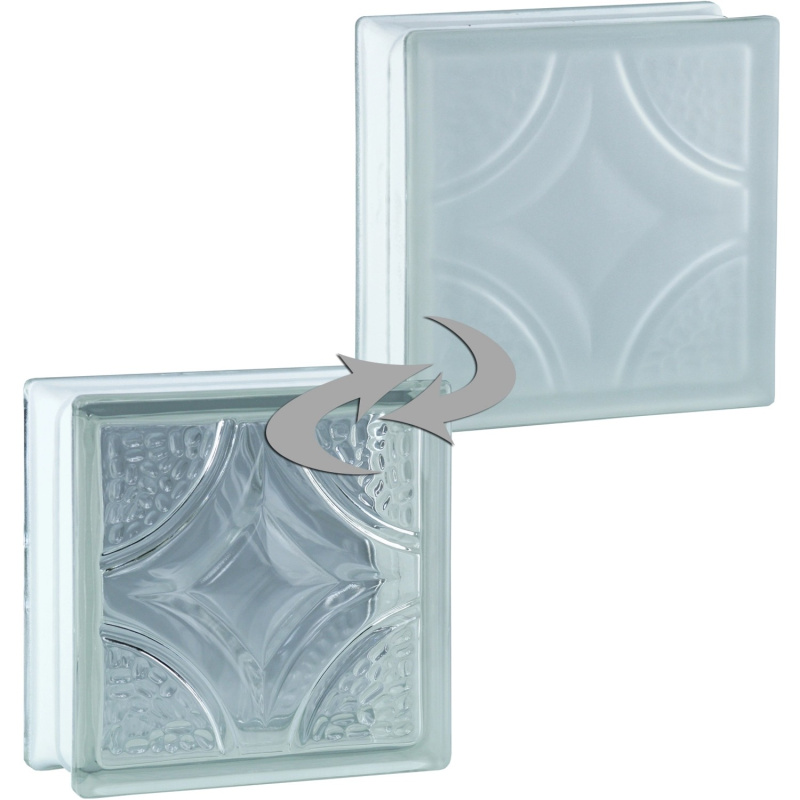 Fuchs Design Luxfera BM Rombo Super White lesklá/mléčné sklo, 19 x 19 x 8 cm