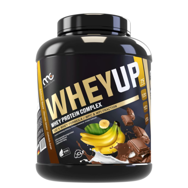 MuscleClinic WheyUp Protein, 2250 g Příchuť: Bílá čokoláda/Malina