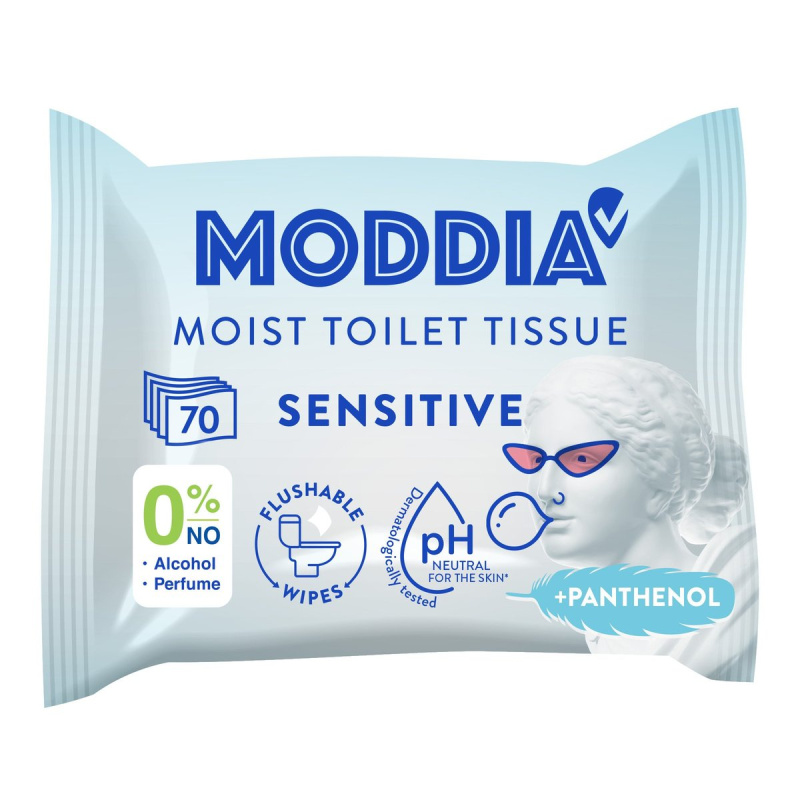 Moddia Vlhčený toaletní papír sensitive