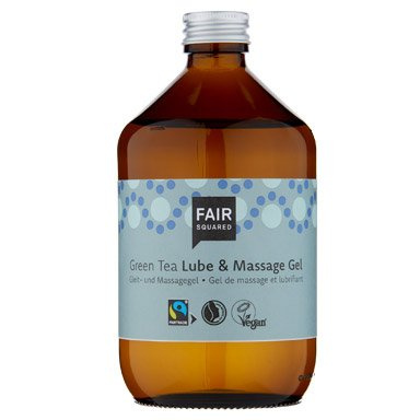 Fair Squared Lubrikační a masážní gel se zeleným čajem- veganský a fair trade, 500 ml