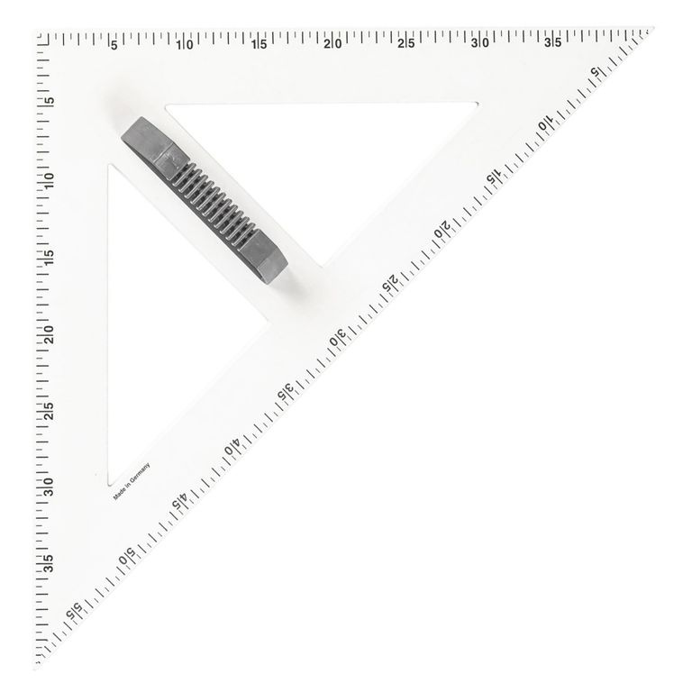 Magnetický tabulový trojúhelník WISSNER 45/90° 60 cm - bílý