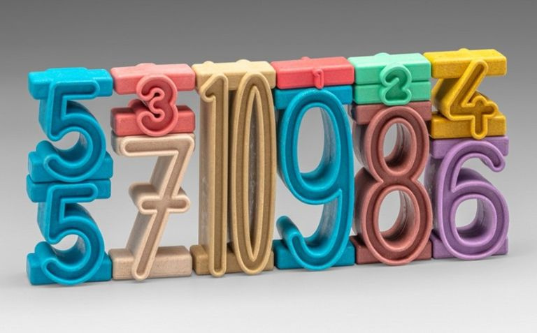 Wissner Dřevěná sada stohovacích čísel 11 ks