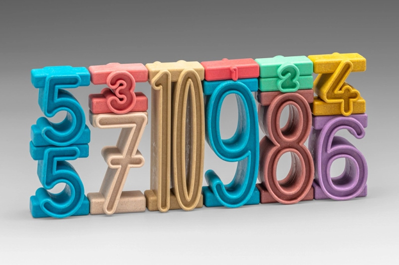 Wissner Dřevěná sada stohovacích čísel 11 ks