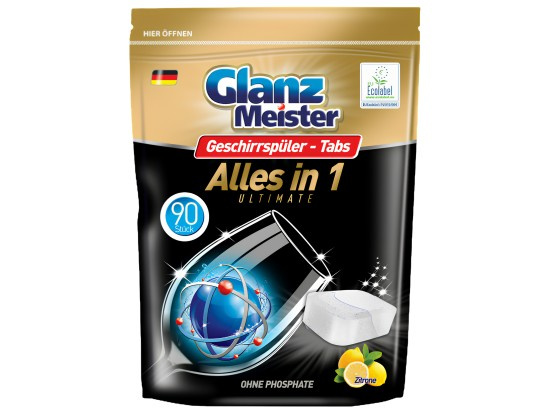 Glanz Meister tablety do myčky Alles in 1 90 ks