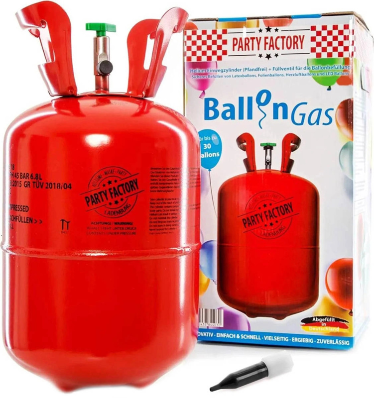 Jednorázová heliová láhev 200 l na plnění balónků
