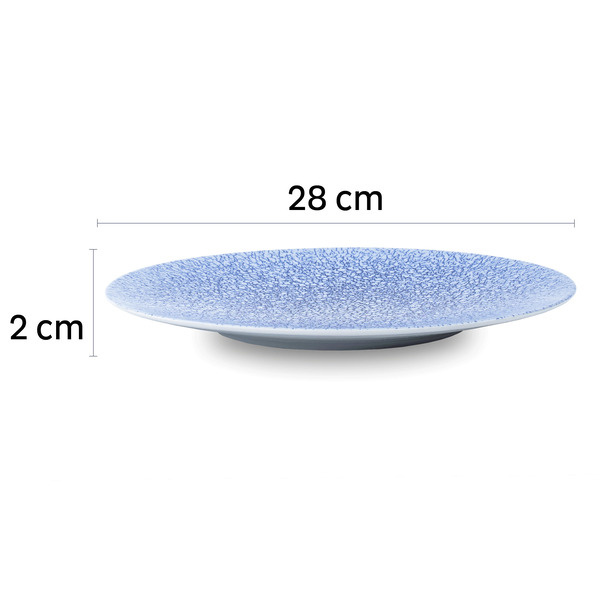 Porcelánový magnetický talíř Silwy - jídelní, 2 ks, modrý