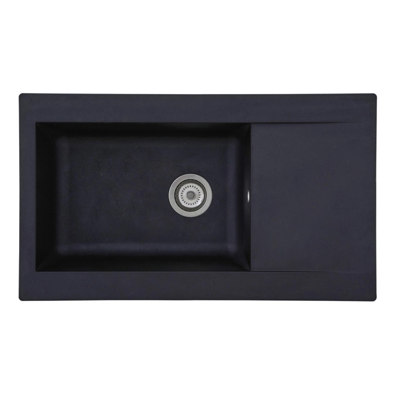 Respekta Kuchyňský dřez Mineralite Denver černý 86 x 50 cm