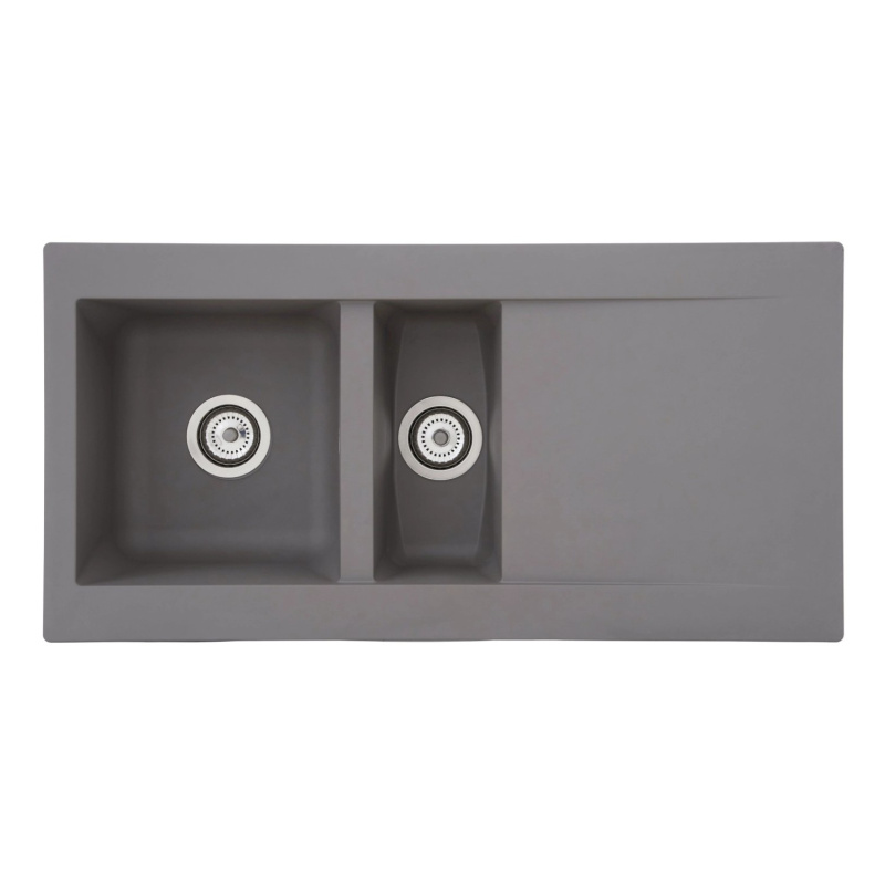 Respekta Kuchyňský dřez Mineralite Denver betonově šedý 100 x 50 cm