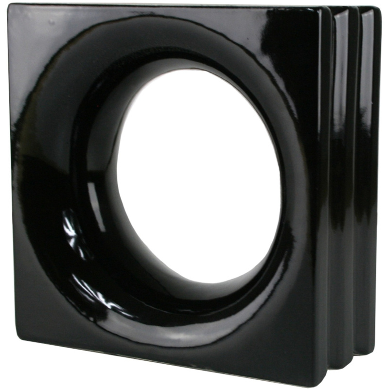 Fuchs Design Keramická luxfera Style'n Art Deko Loop černá, 19 x 19 x 8 cm