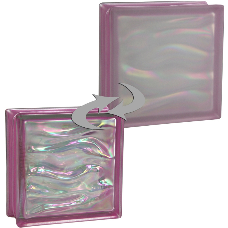 Fuchs Design Luxfera BM Aqua lesklá/mlč.sklo perleť. amet.fialová 19 x 19 x 8 cm