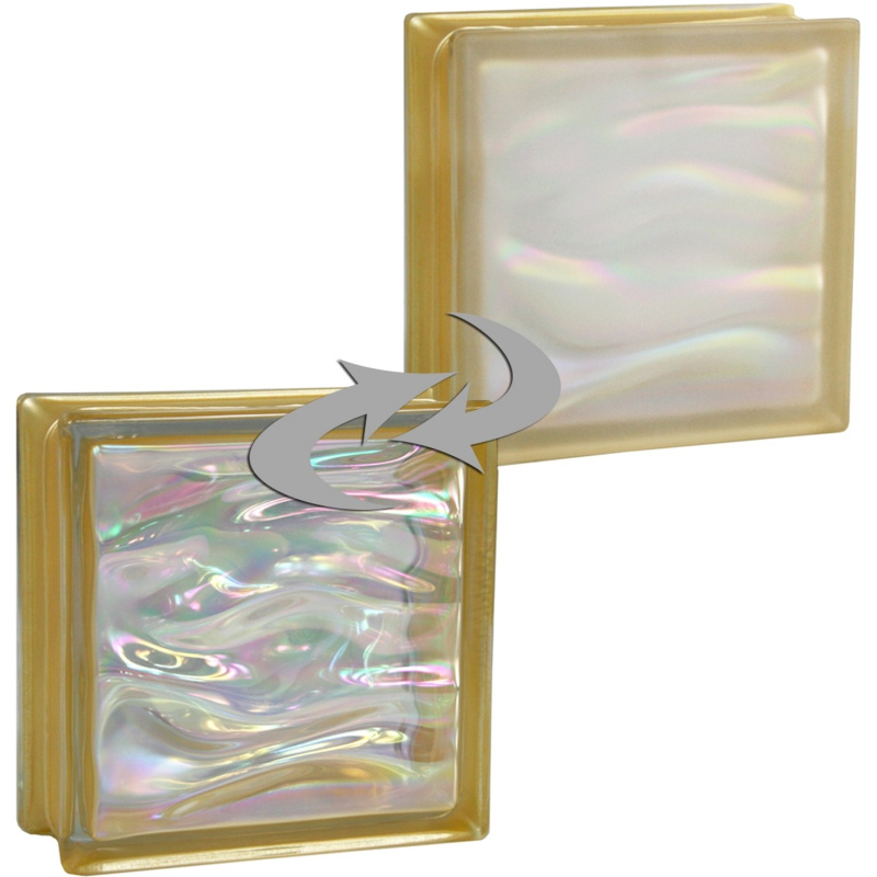 Fuchs Design Luxfera BM Aqua lesklá/mlč.sklo perleť. zlatá 19 x 19 x 8 cm