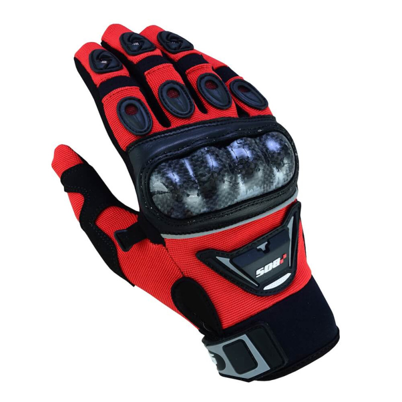 Moto rukavice BOS GMC-14 Red L