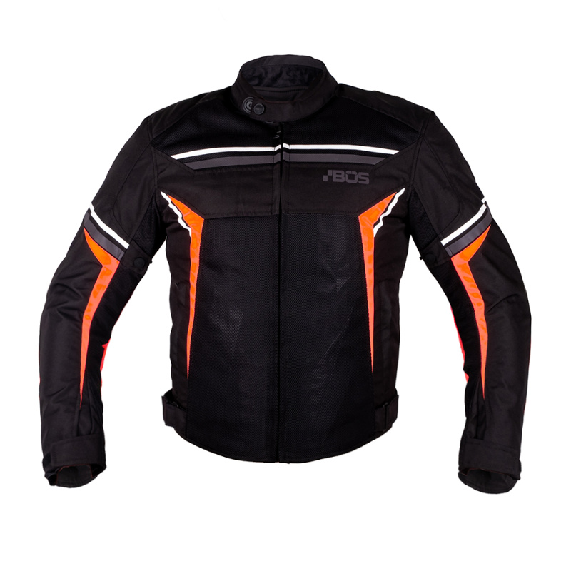 Pánská moto bunda BOS Laganas Black/Orange 5XL