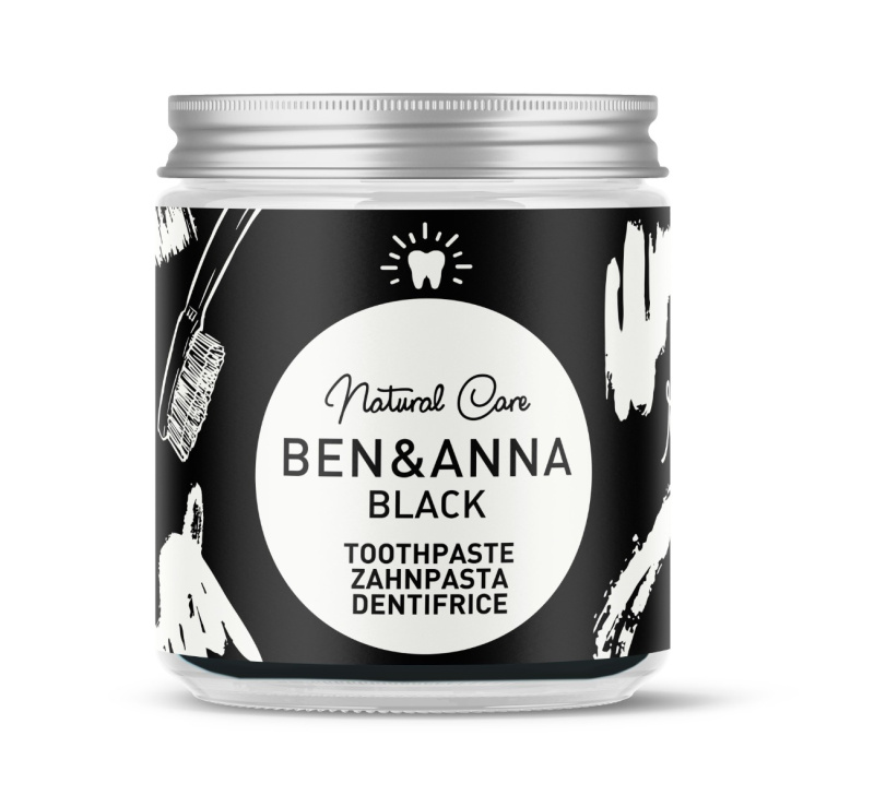 Ben & Anna Zubní pasta pro bělení zubů s aktivním uhlím - bez obsahu fluoridu, 100 ml