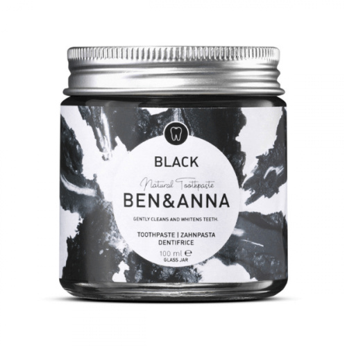 Ben & Anna Zubní pasta pro bělení zubů s aktivním uhlím - bez obsahu fluoridu, 100 ml