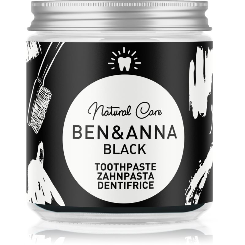 Ben & Anna Zubní pasta pro bělení zubů s aktivním uhlím - bez obsahu fluoridu, 100 ml