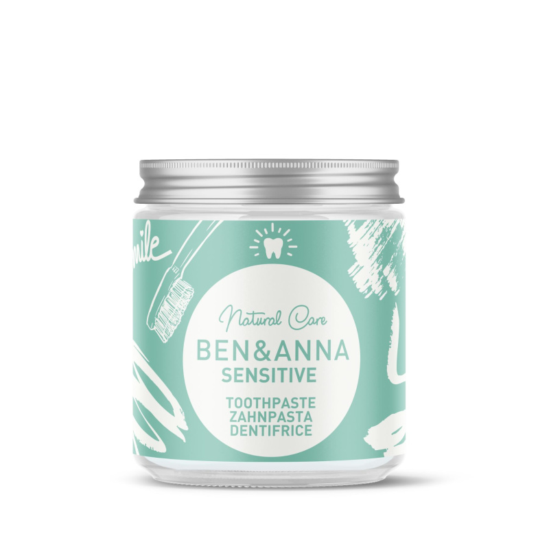 Ben & Anna Zubní pasta pro citlivé zuby Sensitive - bez obsahu fluoridu, 100 ml