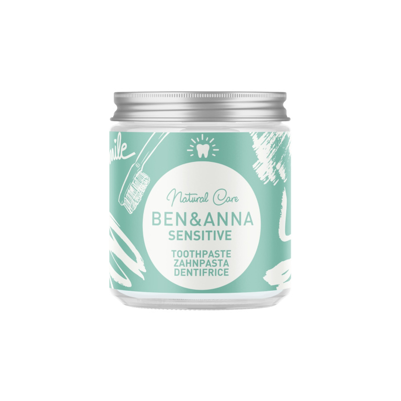 Ben & Anna Zubní pasta pro citlivé zuby Sensitive - bez obsahu fluoridu, 100 ml