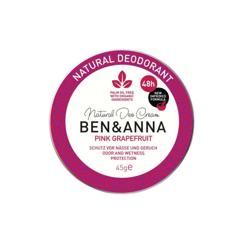 Ben & Anna Krémový deodorant Růžový grapefruit, 45 g